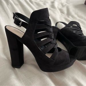 Bar III Women's Nerisa Peep Toe Party Ankle Strap